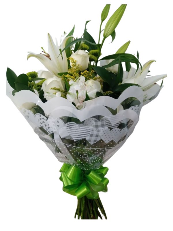Arranjo Misto de Flores Brancas