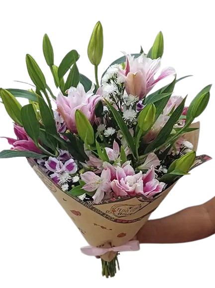 Elegante Buquê de Lírios Perfumados