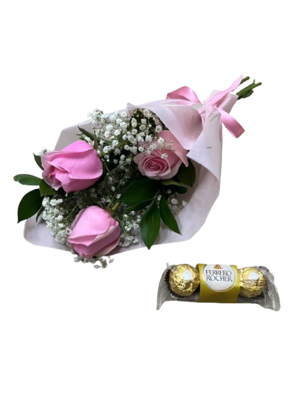 Ramalhete Rosado com Ferrero Rocher 3un
