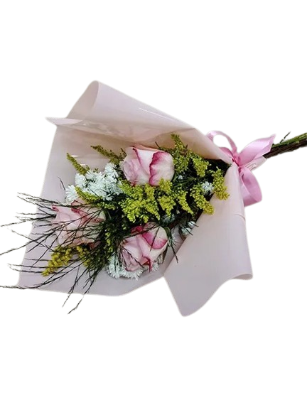 Singelo Ramalhete Ternura de Rosas Rosadas